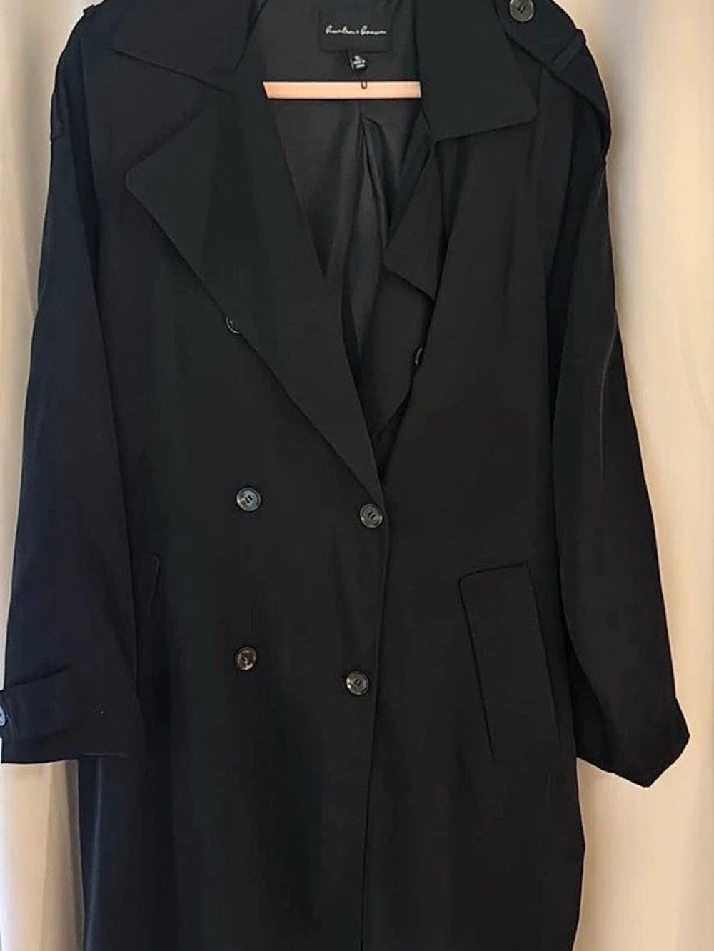 Black Trench Coat Like New